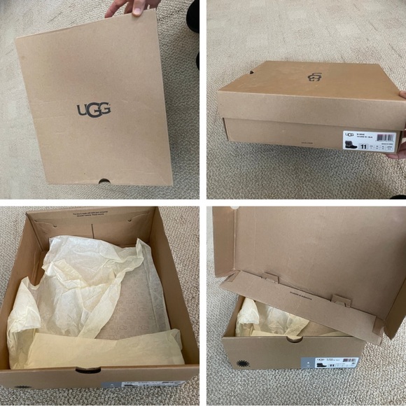 UGG Brie Waterproof Suede Boots Black w/ Pom Poms Women’s size 11 - Picture 13 of 13